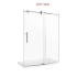 A and E Bath and Shower 81" High x 60" Wide Sliding Frameless Shower Door with Clear Glass Polished Chrome