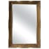 A and E Bath and Shower Modern 31-1/2" W x 47-3/16" H Rectangular Wood Framed Bathroom Mirror Wood Finish with Country Gold