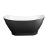 A and E Bath and Shower 60" Free Standing Acrylic Soaking Tub with Center Drain and Overflow Black