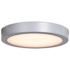 Access Lighting Ulko Exterior Single Light 5-1/2" Wide Integrated LED Flush Mount Drum Ceiling Fixture Silver