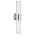 Access Lighting Aqueous 2 Light 21" Tall LED Wall Sconce - 3000K Brushed Steel / Opal