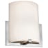 Access Lighting Cobalt 2 Light 12" Tall Wall Sconce Brushed Steel / Opal