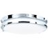 Access Lighting Solero Single Light 12" Wide Integrated LED Flush Mount Bowl Ceiling Fixture with Emergency Backup Chrome / Acrylic