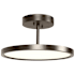 Access Lighting Sphere Single Light 15" Wide Integrated LED Semi-Flush Ceiling Fixture Oil Rubbed Bronze / Acrylic