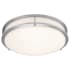 Access Lighting Solero II 14" Wide LED Flush Mount Drum Ceiling Fixture Brushed Steel