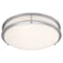 Access Lighting Solero II 19" Wide LED Flush Mount Bowl Ceiling Fixture Brushed Steel