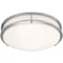 Access Lighting Solero III 24" Wide LED Flush Mount Bowl Ceiling Fixture Brushed Steel