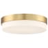 Access Lighting Roma 14" Wide LED Flush Mount Drum Ceiling Fixture Antique Brushed Brass
