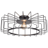Access Lighting Wired 23" Wide LED Semi-Flush Drum Ceiling Fixture Black