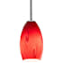 Access Lighting Merlot 1 Light LED Pendant - 4" Wide with Red Sky Glass Shade Brushed Steel