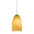 Access Lighting Champagne 1 Light LED Pendant - 5" Wide with Maya Glass Shade Brushed Steel