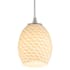 Access Lighting Brandy FireBird 1 Light LED Pendant - 6" Wide with White Glass Shade Brushed Steel
