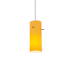 Access Lighting Sydney 1 Light Mini Pendant Brushed Steel / Amber