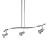 Access Lighting Three Light Down Lighting Multi Light Pendant from the Cobra Collection Brushed Steel