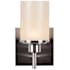 Access Lighting Perch Single Light 5-1/2" Wide Integrated LED Bathroom Sconce Brushed Steel / Cream Silk