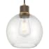 Access Lighting Port Nine 8" Wide LED Mini Pendant with Globe Shade Antique Brushed Brass