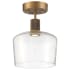 Access Lighting Port Nine 9" Wide LED Semi-Flush Ceiling Fixture Antique Brushed Brass