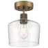 Access Lighting Port Nine 9" Wide LED Semi-Flush Ceiling Fixture Antique Brushed Brass