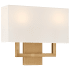 Access Lighting Mid Town 2 Light 13" Tall LED Wall Sconce Antique Brushed Brass