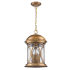 Acclaim Lighting Lincoln 4 Light 11" Wide Outdoor Pendant with Seeded Glass Shade Antique Brass
