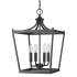 Acclaim Lighting Kennedy 4 Light 13" Wide Taper Candle Pendant Matte Black