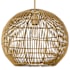 Acclaim Lighting Berkshire 19" Wide Pendant with Natural Rattan Shade Tan Metal / Camel Rattan
