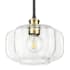 Acclaim Lighting Oxley 10" Wide Mini Pendant with Clear Glass Shade Matte Black / Brass
