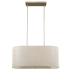 Acclaim Lighting Daria 6 Light 32" Wide Linear Chandelier with Hardback Fabric Shade Washed Gold