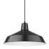 Acclaim Lighting Alcove Single Light 15" Wide Pendant with Metal Shade Matte Black