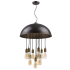 Acclaim Lighting Keough 10 Light 22" Wide Pendant with Raw Brass Sockets Oil Rubbed Bronze