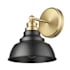Acclaim Lighting Bishop 10" Tall Bathroom Sconce Matte Black / Brass