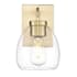 Acclaim Lighting Dawes 10" Tall Bathroom Sconce with Clear Glass Shade Brass