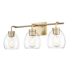 Acclaim Lighting Dawes 3 Light 24" Wide Vanity Light with Clear Glass Shades Brass