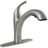 Ackland FlowCurve 8" 1.5 GPM Single Hole Kitchen Faucet with Kink Resistant Hose - Includes Escutcheon Brushed Nickel