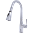 Ackland FlowCurve 1-1/2" 1.8 GPM Single Hole Kitchen Faucet with Steam and Spray Modes Chrome