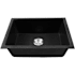 Ackland 24-1/4" Undermount Single Basin Quartz Composite Kitchen Sink with Water Spot Resistance Black