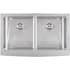 Ackland Stainless Steel 21 in. x 33 in. 16 Gauge Farmhouse Apron-Front Undermount 50/50 Double Bowl Kitchen Sink Stainless Steel