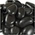 Ackland Rivora Polished Quartzite Low-Maintenance Landscaping Rock Pebbles, 0.75-1.25 in. - Sold by Pallet (27.5 CF/Pallet) Nero