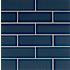 Ackland 12" x 12" Glass Subway Wall Tile - Glossy Visual - Sold by Carton (4.95 SF/Carton) Astra Bleu