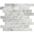 Ackland Dravyn - 12" x 12" Glass and Stone Linear Mosaic Tile - Glossy Visual - Sold by Carton (9.8 SF/Carton) Frosted Stravine