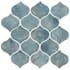 Ackland 9" x 12" Glass Arabesque/Baroque Wall Mosaic Tile - Glossy Visual - Sold by Carton (7 SF/Carton) Midnight Tide