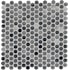 Ackland 12" x 13" Porcelain Penny Floor and Wall Mosaic Tile - Glossy Visual - Sold by Carton (14.4 SF/Carton) Graphite Melange
