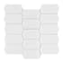 Ackland 10" x 13" Porcelain Geometric Mosaic Tile - Glossy Visual - Sold by Carton (10.5 SF/Carton) Silica White