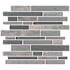 Ackland Sterlington 12" x 12" Glass and Porcelain Linear Mosaic Tile - Semi-Gloss and Tumbled Visual - Sold by Carton (9.7 SF/Carton) Diore Crest