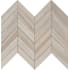Ackland Gardenpark - 12" x 15" Porcelain Wood Look Chevron Mosaic Tile - Matte Visual - Sold by Carton (10 SF/Carton) Chiffon Ash