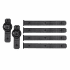 ACP Decorative Rustic Magnetic Garage Door Hardware - Knocker Ring Style Handles and Hinges Black