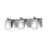 AFX Annabel 3 Light 21" Wide Bathroom Vanity Light with Patterned Glass Shades Polished Chrome