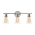 AFX Amanda 3 Light 22" Wide Vanity Light with Clear Glass Shades Polished Chrome