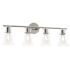 AFX Amanda 4 Light 31" Wide Vanity Light with Clear Glass Shades Polished Chrome