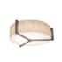 AFX Apex 2 Light 15" Wide Flush Mount Drum Ceiling Fixture with Laminated Shade Weathered Grey